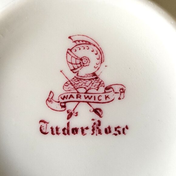 Vintage Warwick Tudor Rose Cream Soup Bowl Double Handled Bouillon Cup - Picture 7 of 10